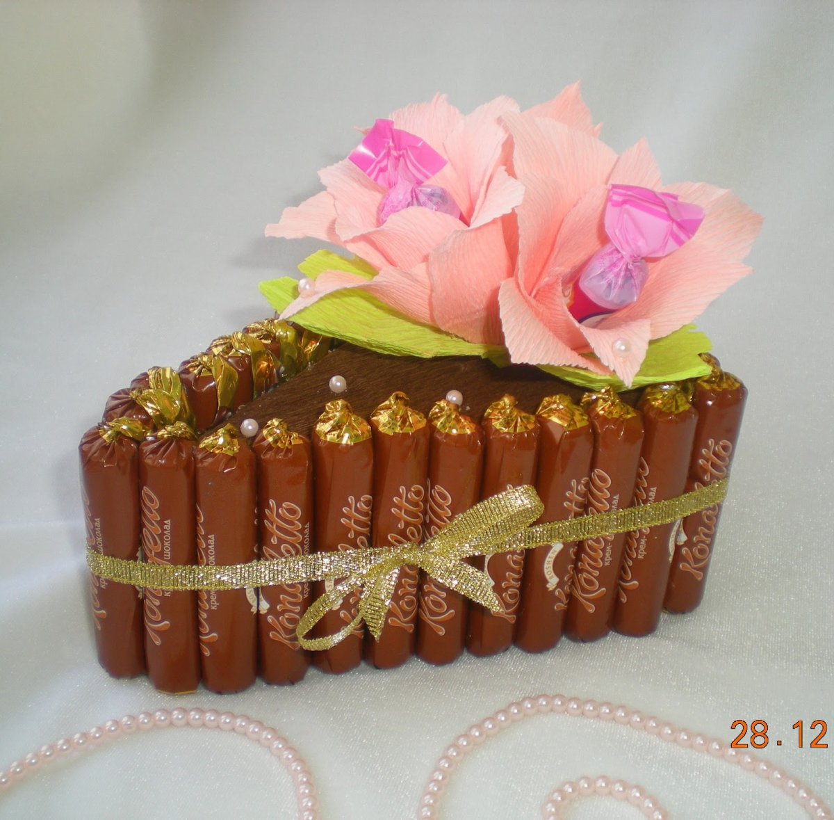 Сердце из конфет