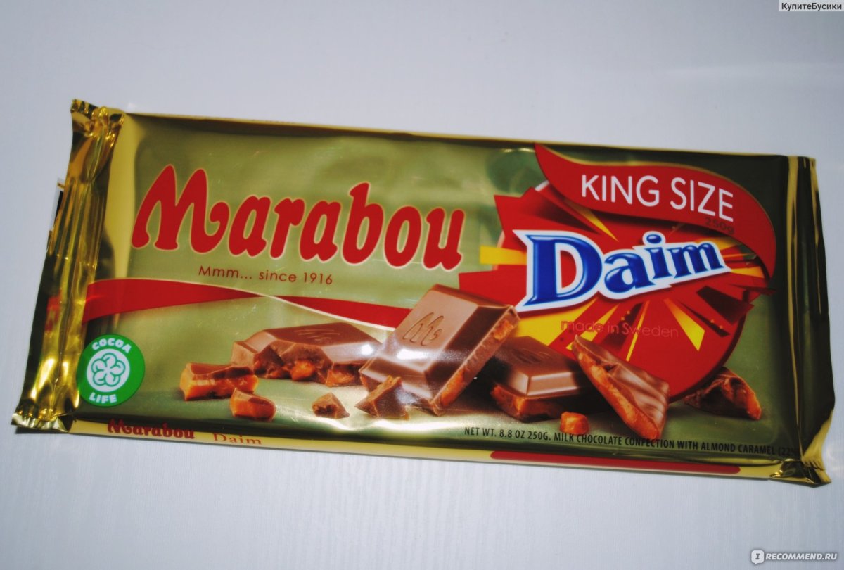 Шоколад Marabou daim