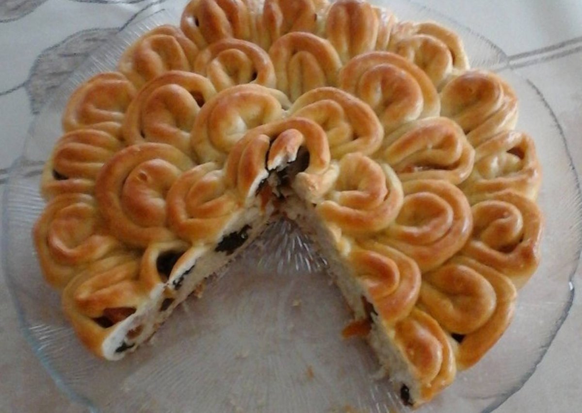 Блинный пирог с курицей