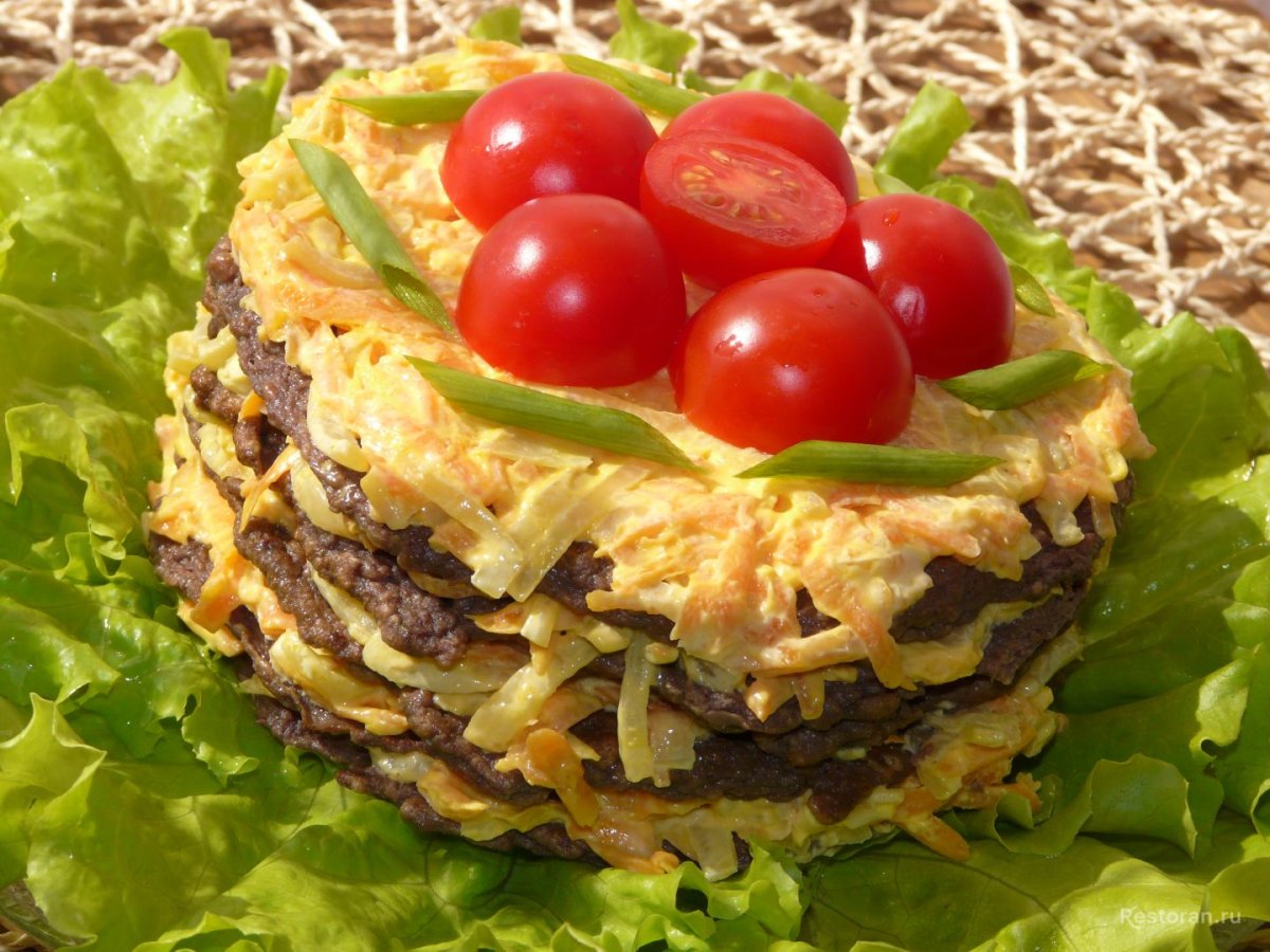 Печеночный куриный торт