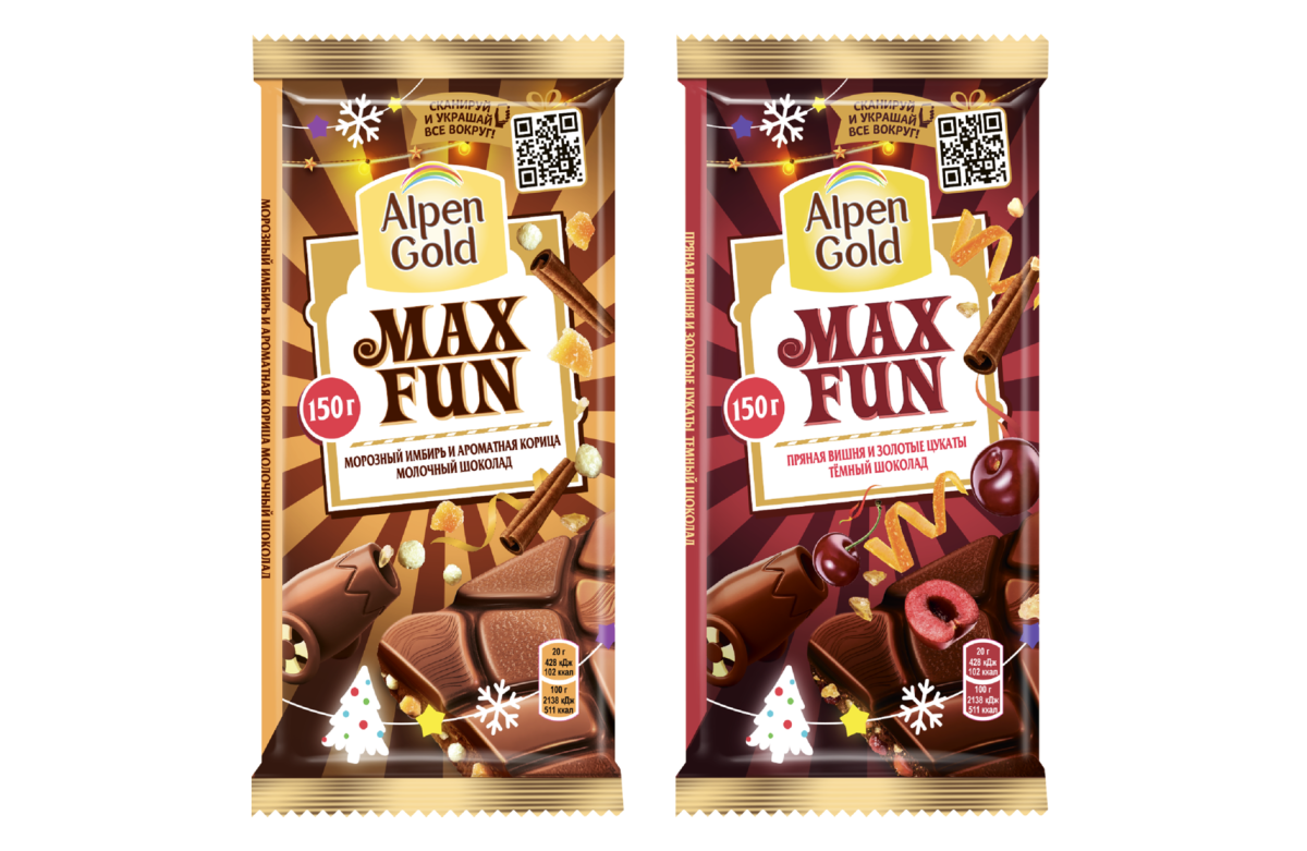 Шоколад Alpen Gold Max fun
