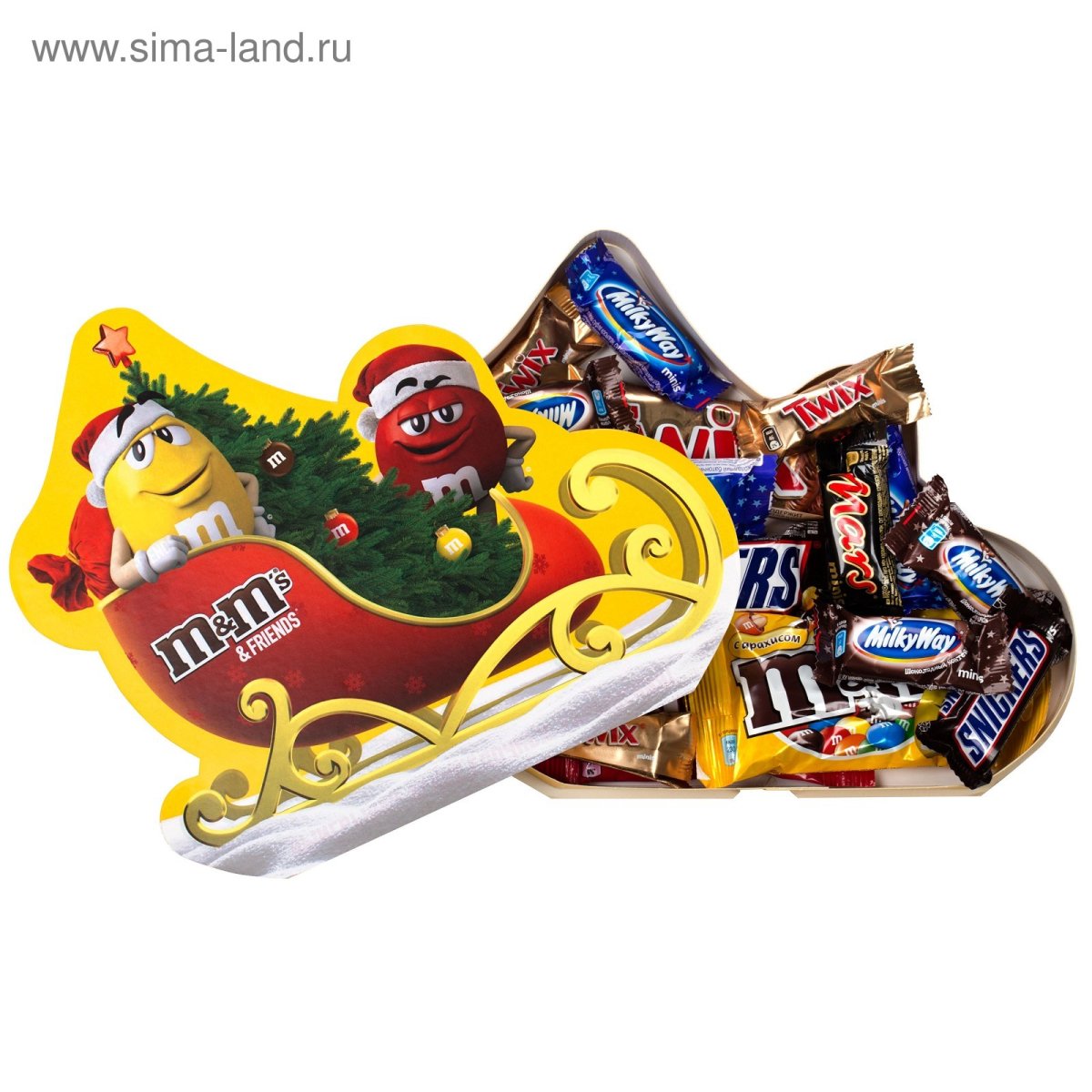 Новогодний набор сани m&m s 325гр