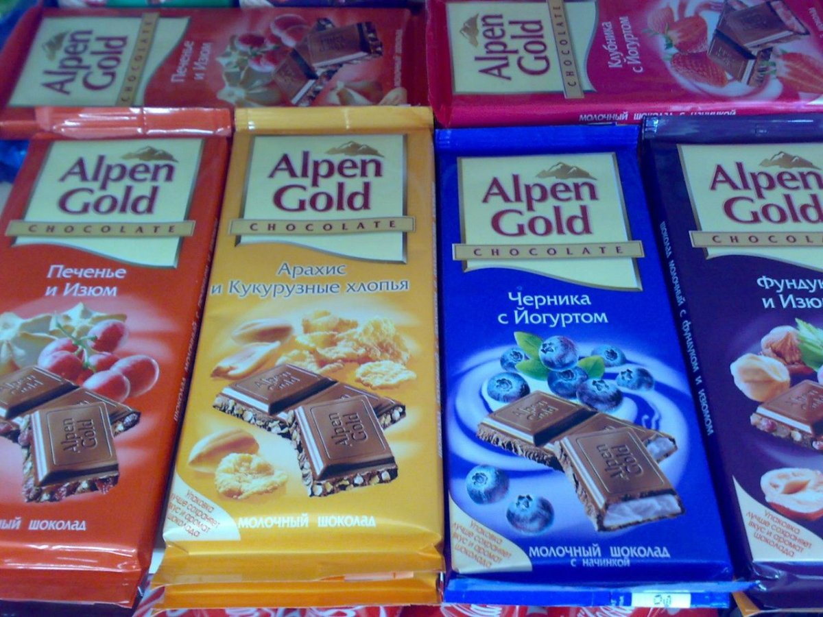 Шоколад Альпен Гольд вес