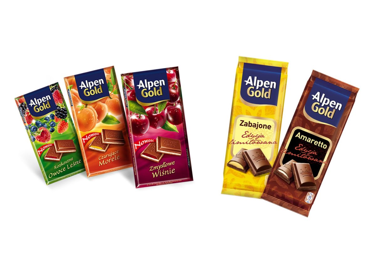 Реклама шоколада Alpen Gold