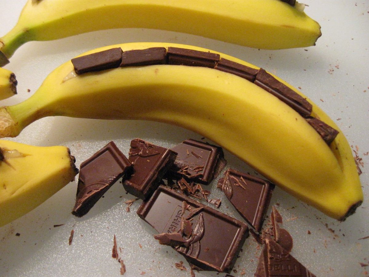 Пряничный батончик банан шоколад