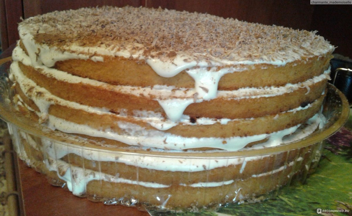 Торт из вафельных коржей украшение