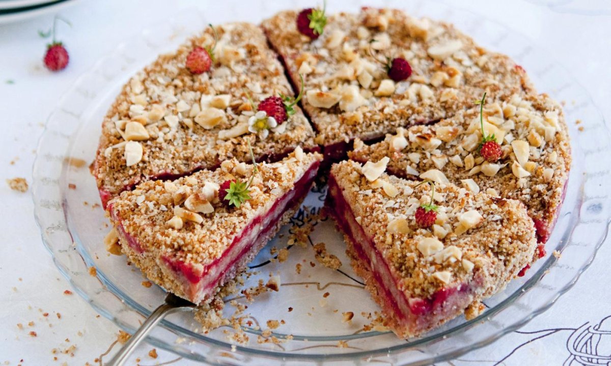 Краст из овсянки с клюквой