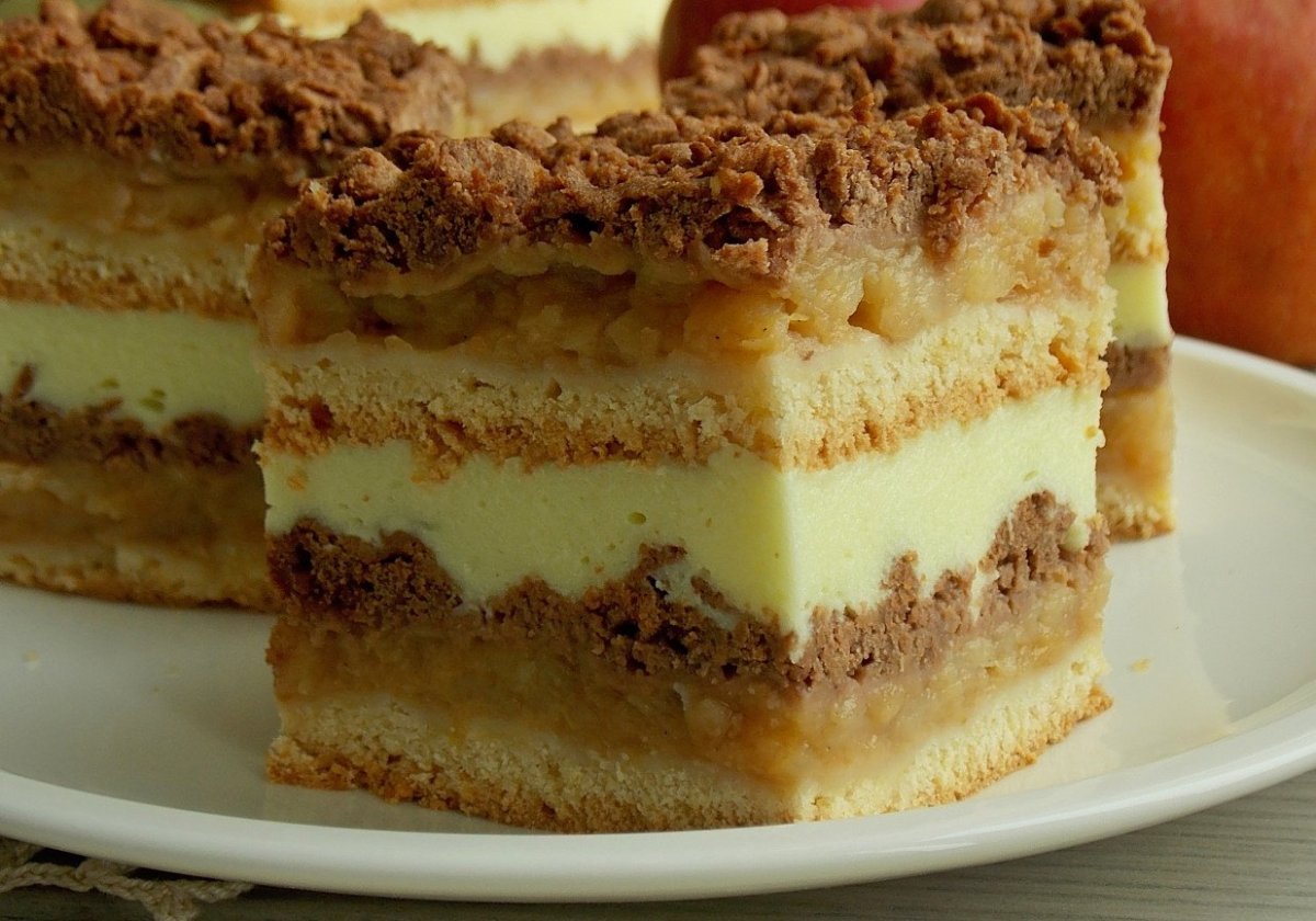 Красивая шарлотка с яблоками
