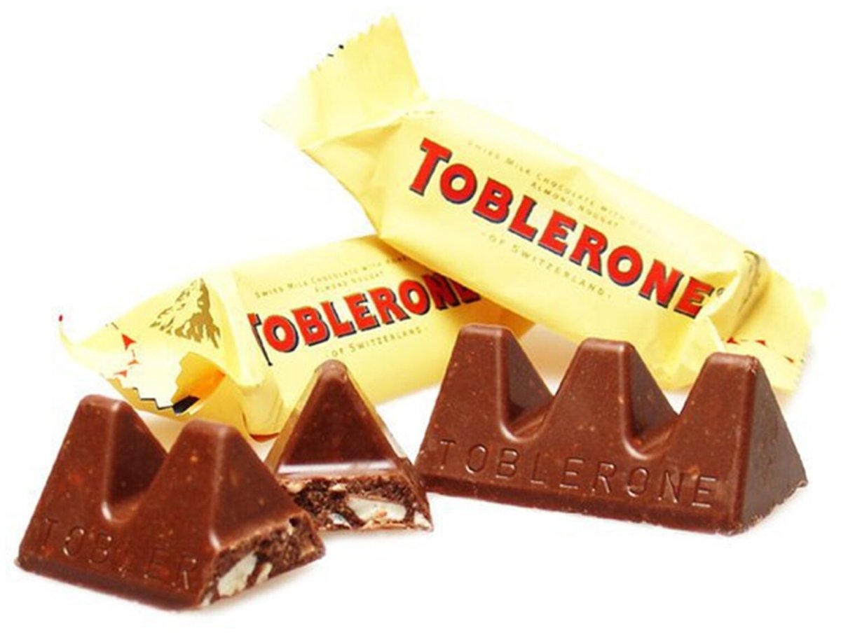 Шоколад пирамидками Toblerone