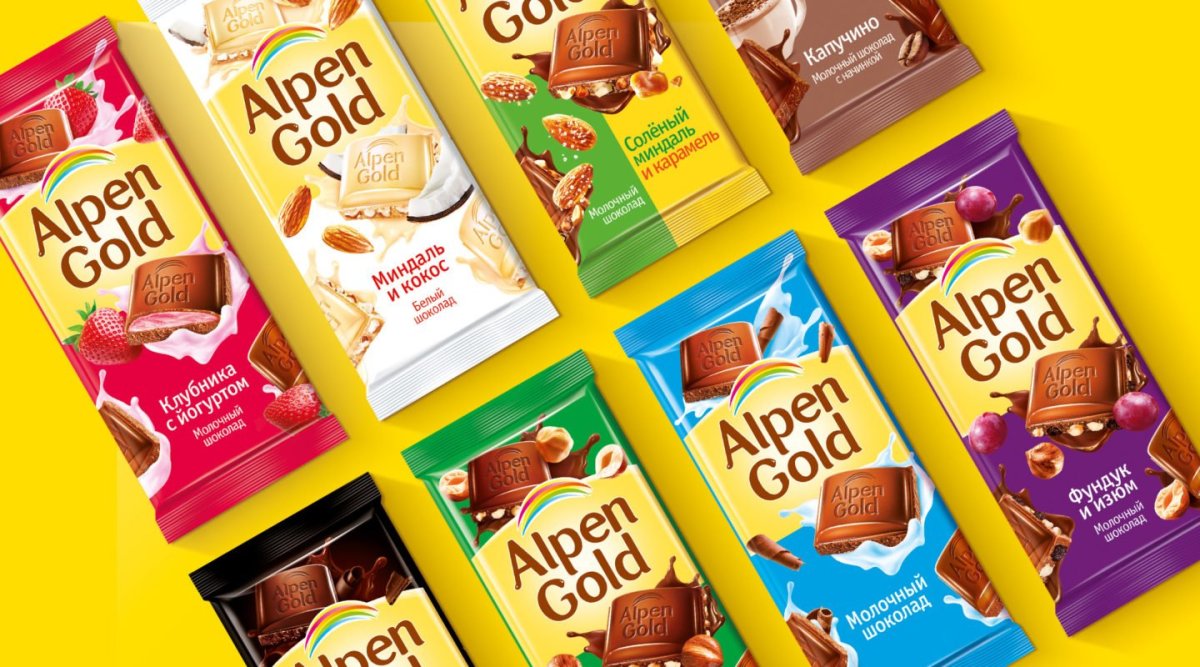 Реклама шоколада Alpen Gold