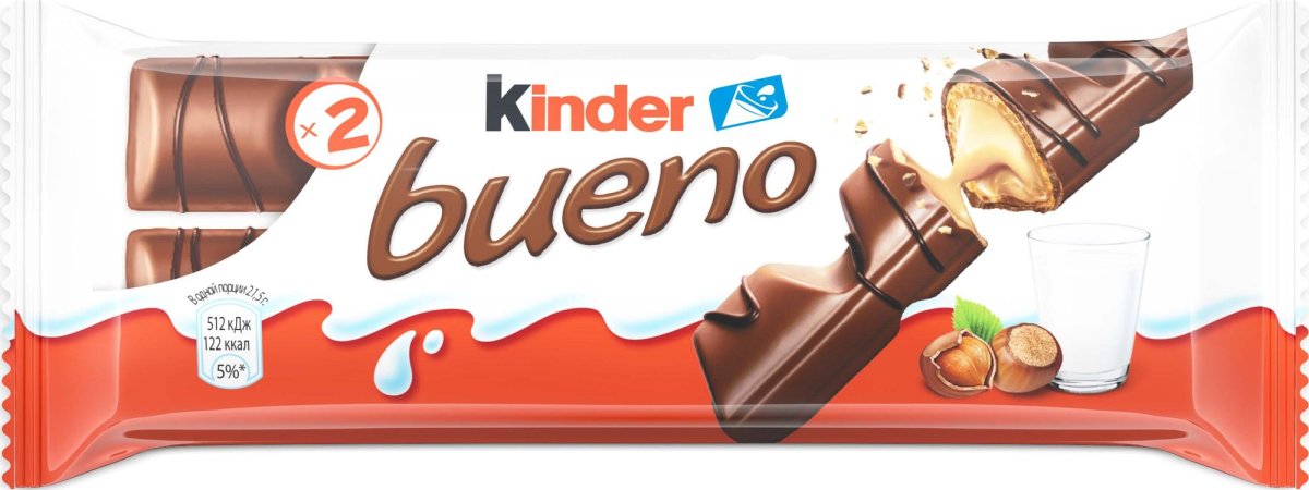 Батончик kinder bueno, 43 г
