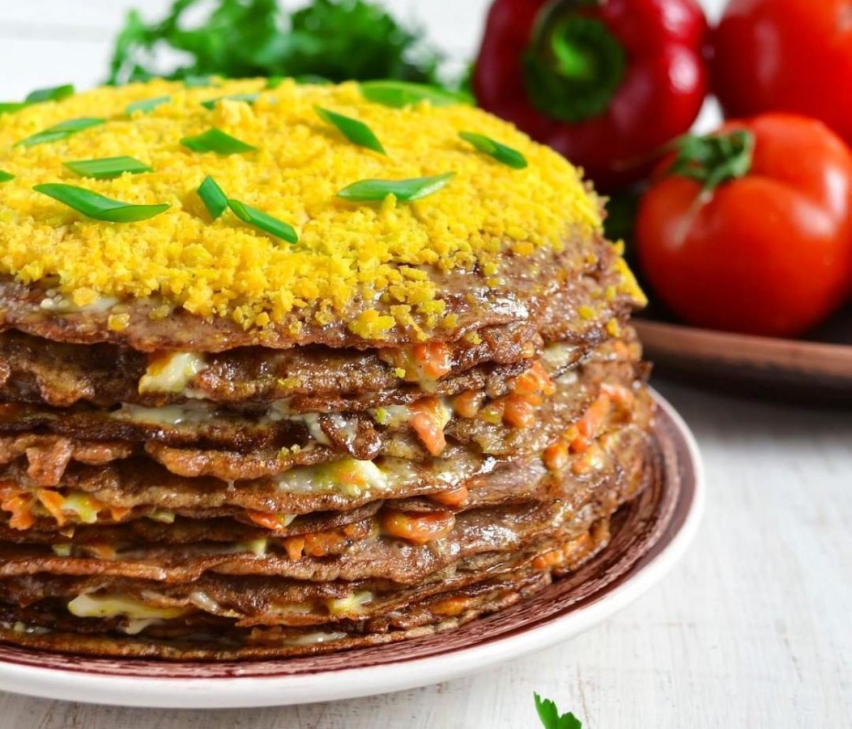 Печеночный торт канапе
