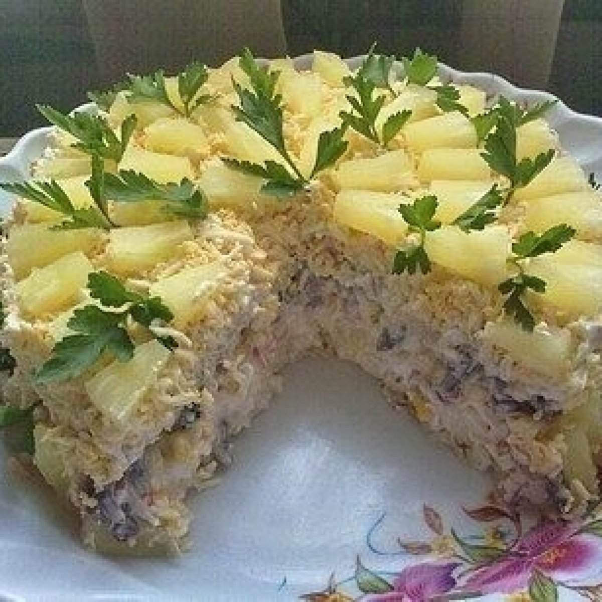 Торт салат чудо слойка