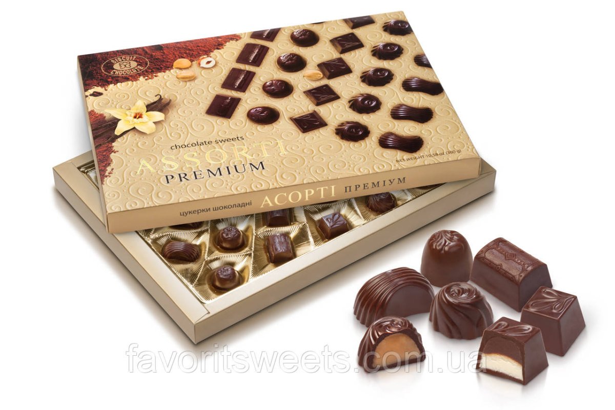 Набор конфет Roshen Premium Pralines, темный шоколад, 348г