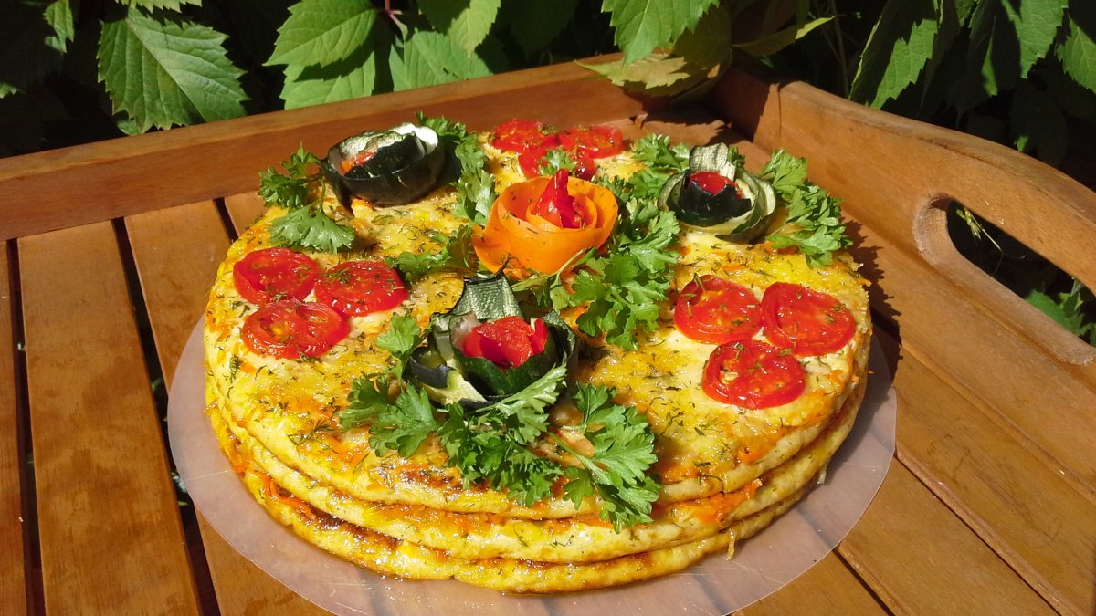 Кабачковый закусочный торт