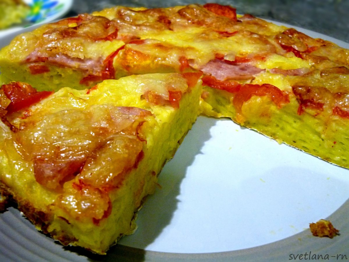 Кабачковый торт с помидорами
