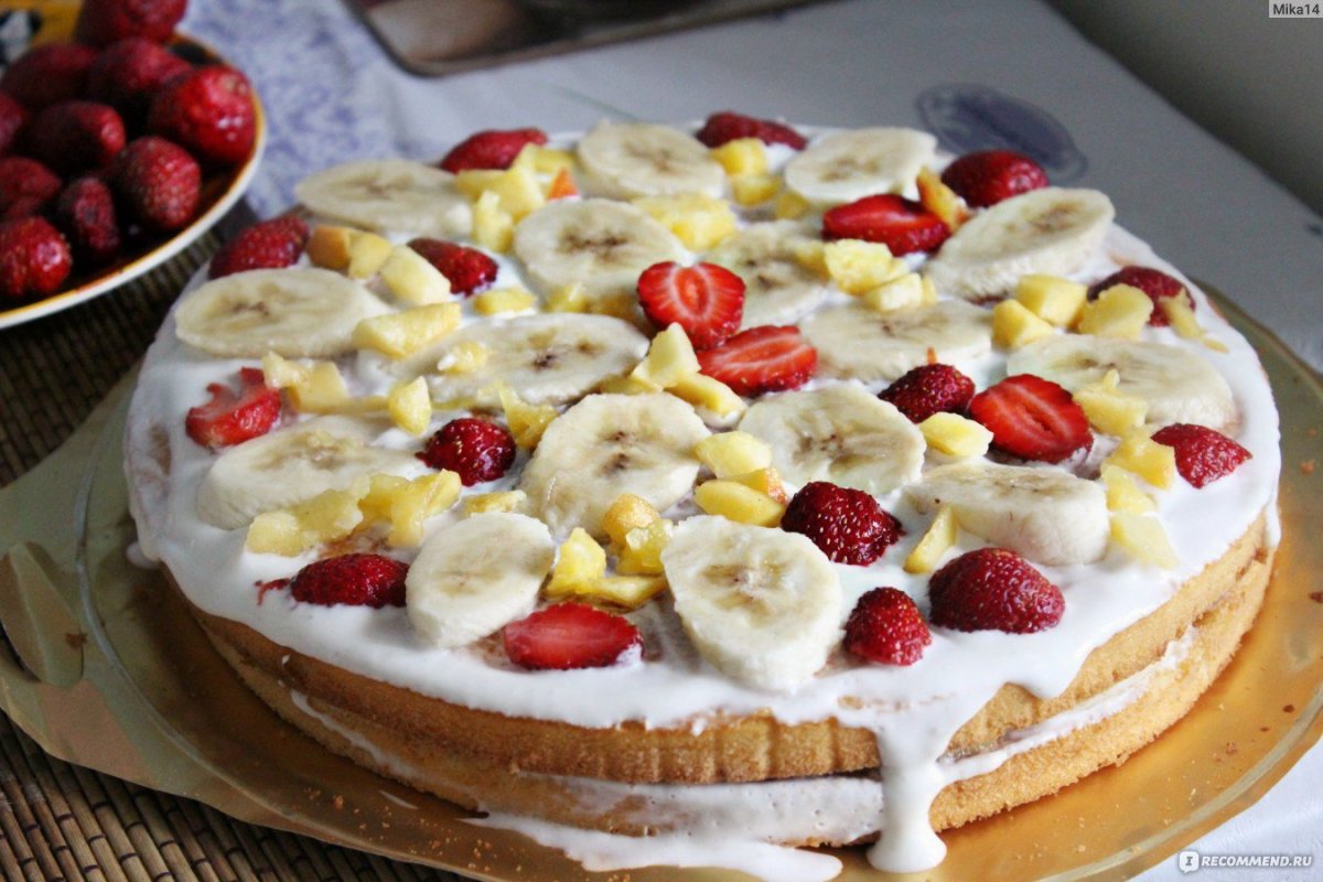 Торт из готовых коржей со сгущенкой