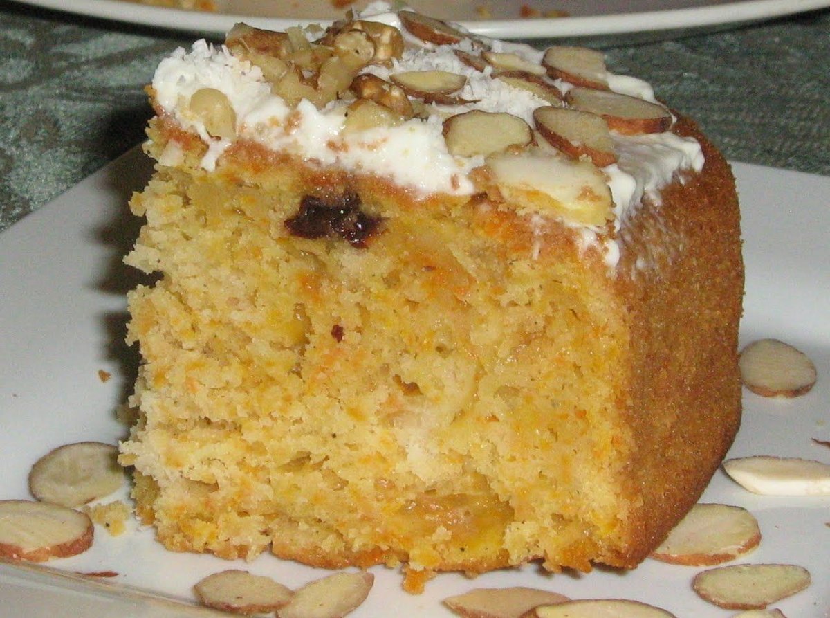 Морковный торт без яиц