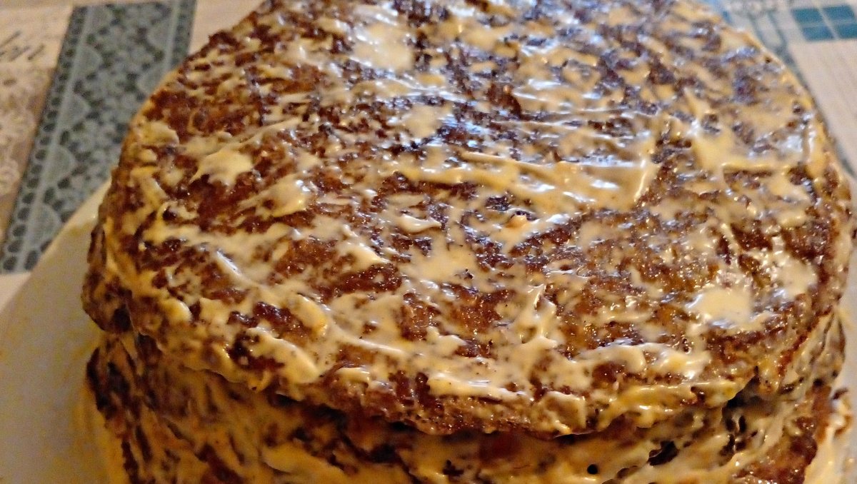 Печеночный торт с сыром