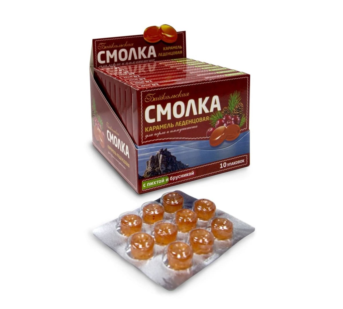 Леденцы Байкальская Смолка 32г брусникапихта