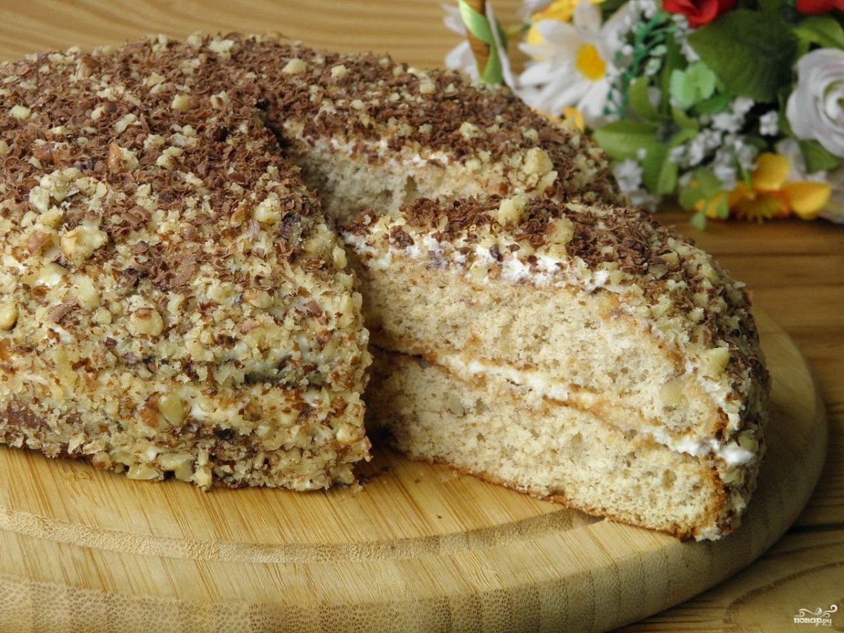 Торт с печеньем и сгущенкой