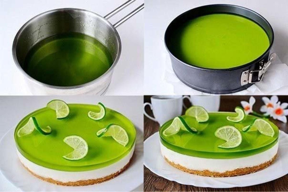 Лаймовый чизкейк ЖЕЛЕЙНЫЙ