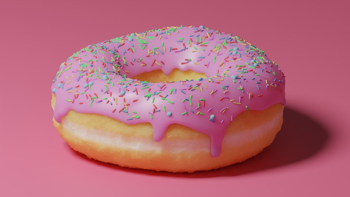 3д пончик Blender