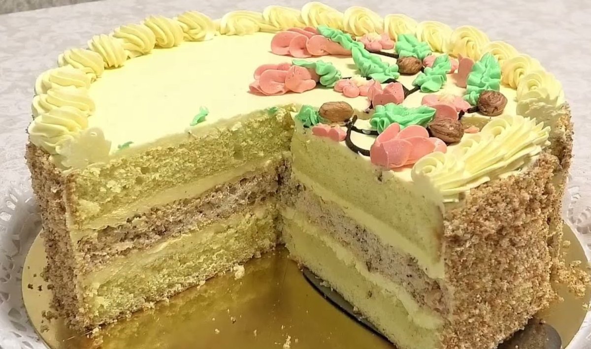 Ванильный бисквит с карамелью