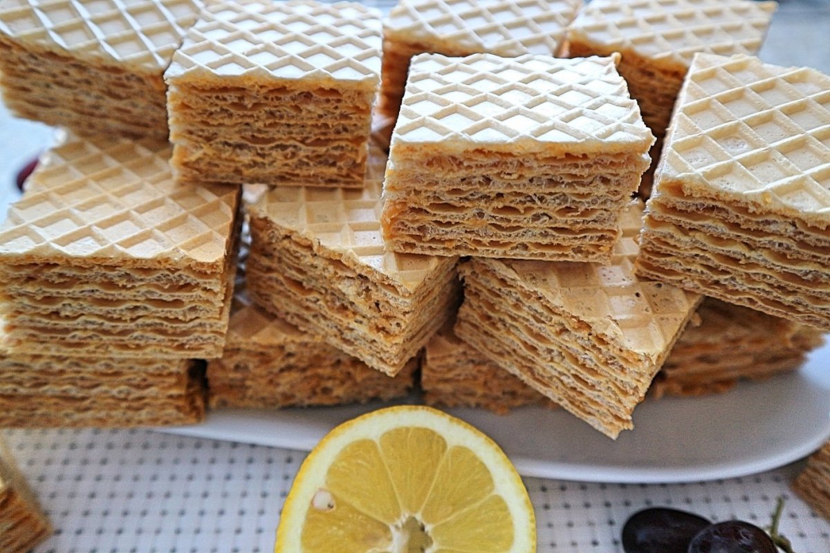 Яшкино вафли со сгущенкой круглые