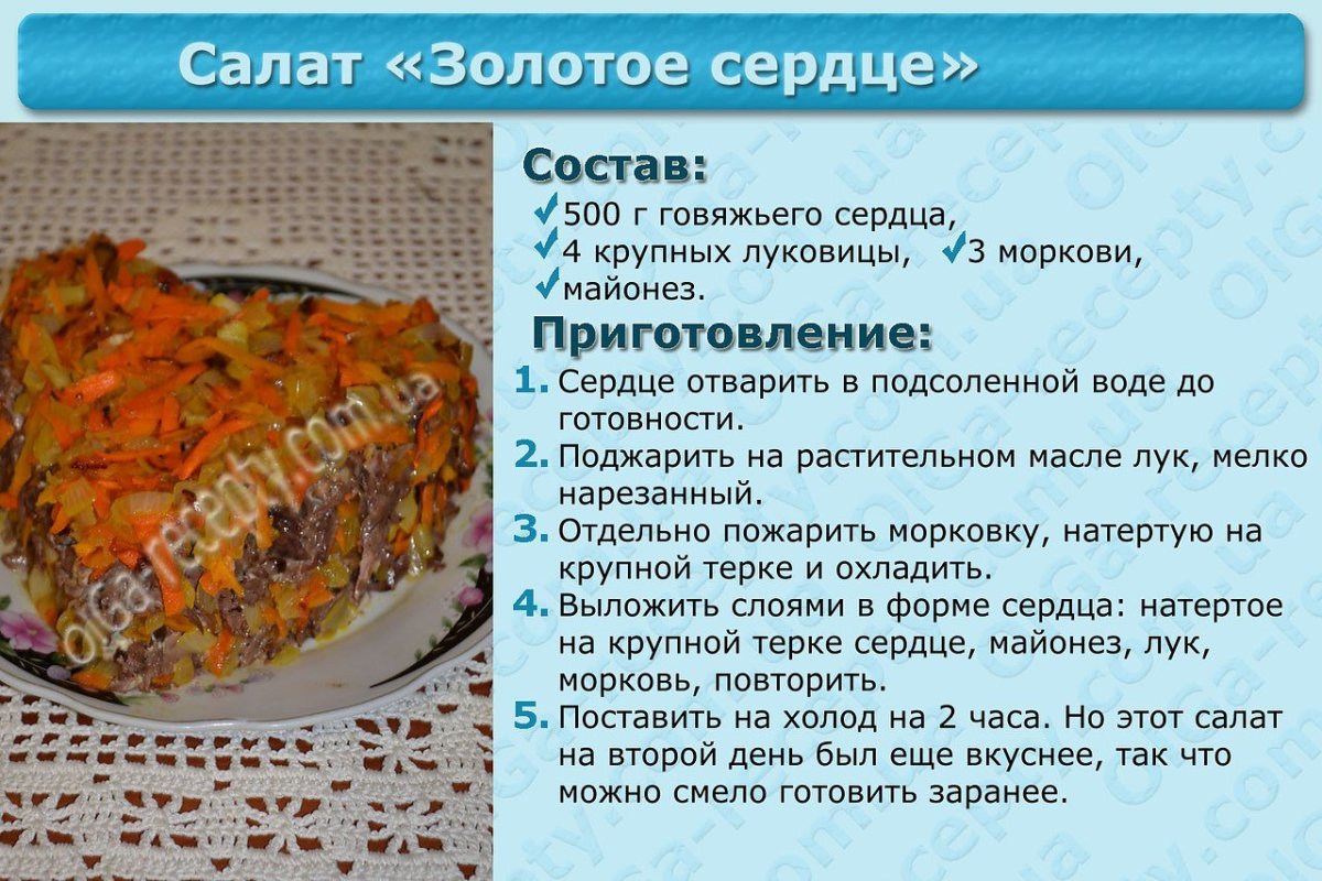Рецепты салатов в картинках