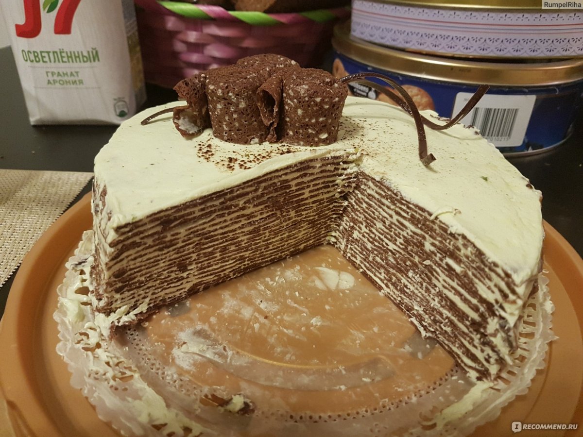 Блинный торт с шоколадом