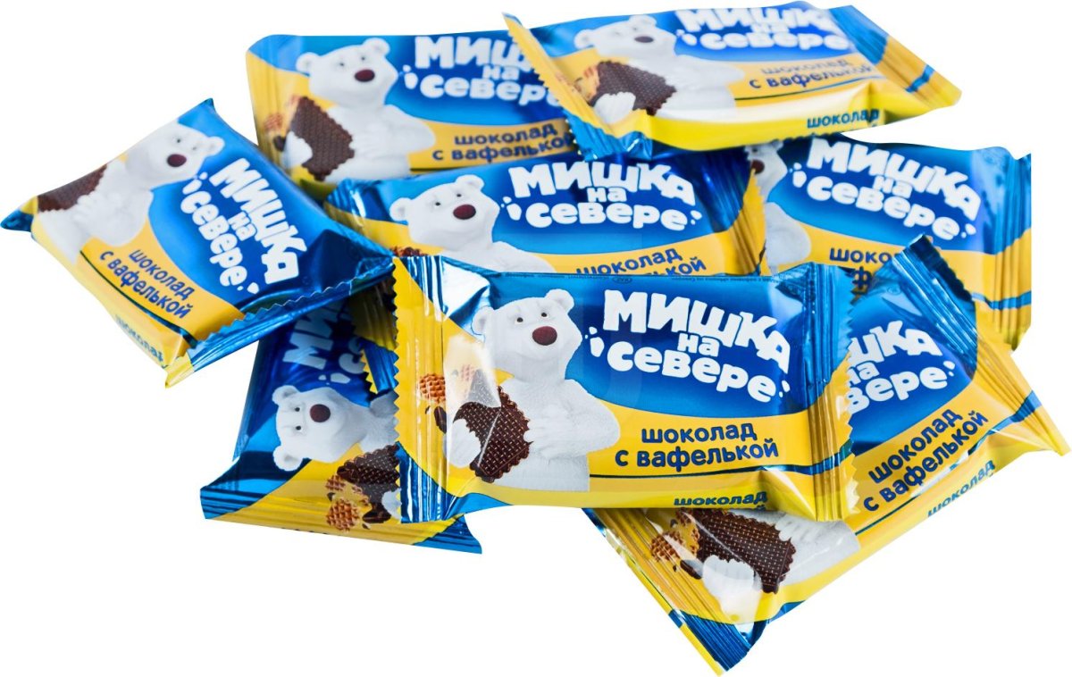 Мишка на севере шоколад с вафелькой Крупской