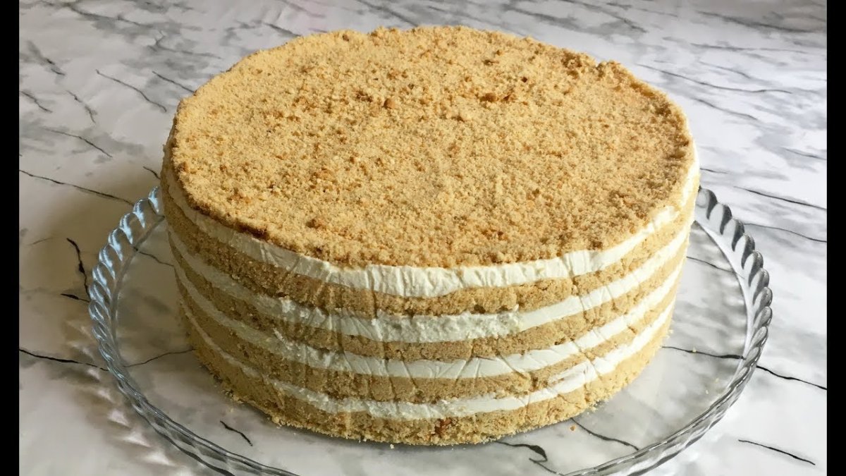 Торт из крошки печенья