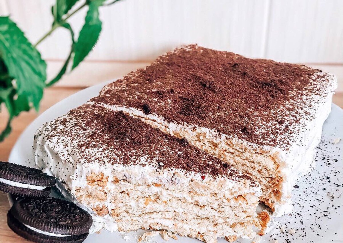 Вкусный тортик без выпечки