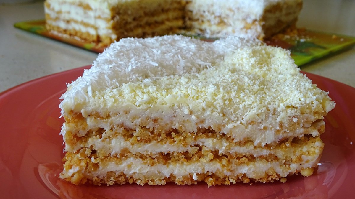 Торт из жареной крошки