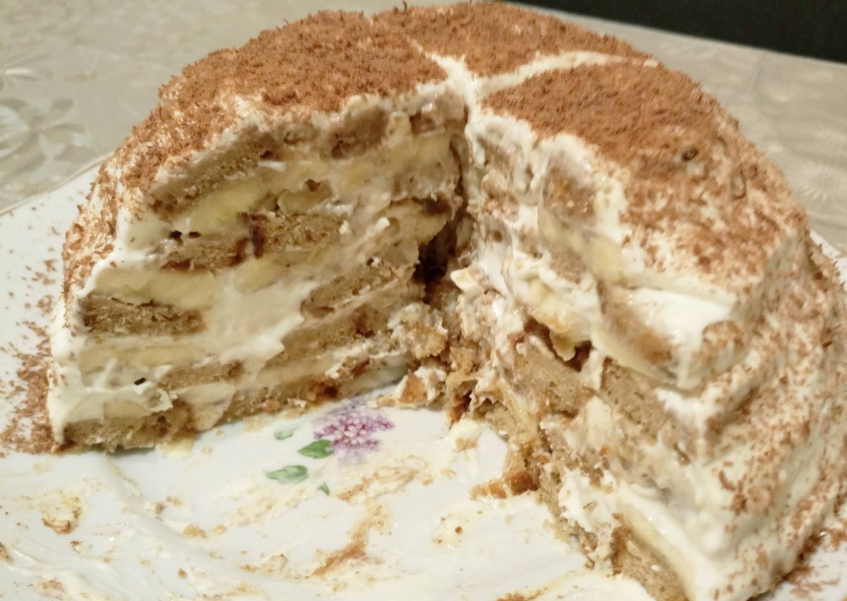 Торт из пряников и бананов