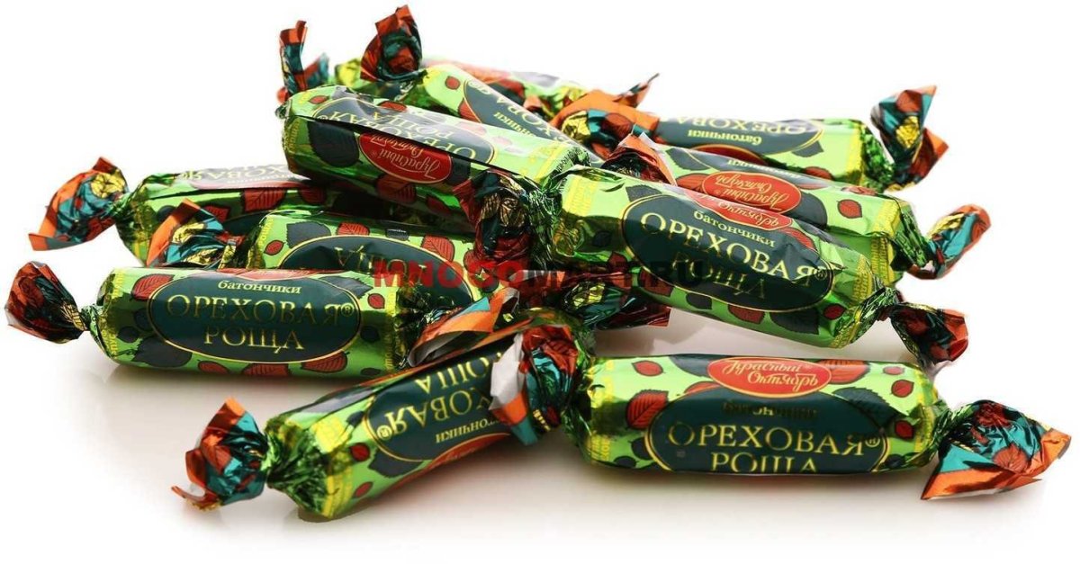 Конфеты красный октябрь Ореховая роща, коробка