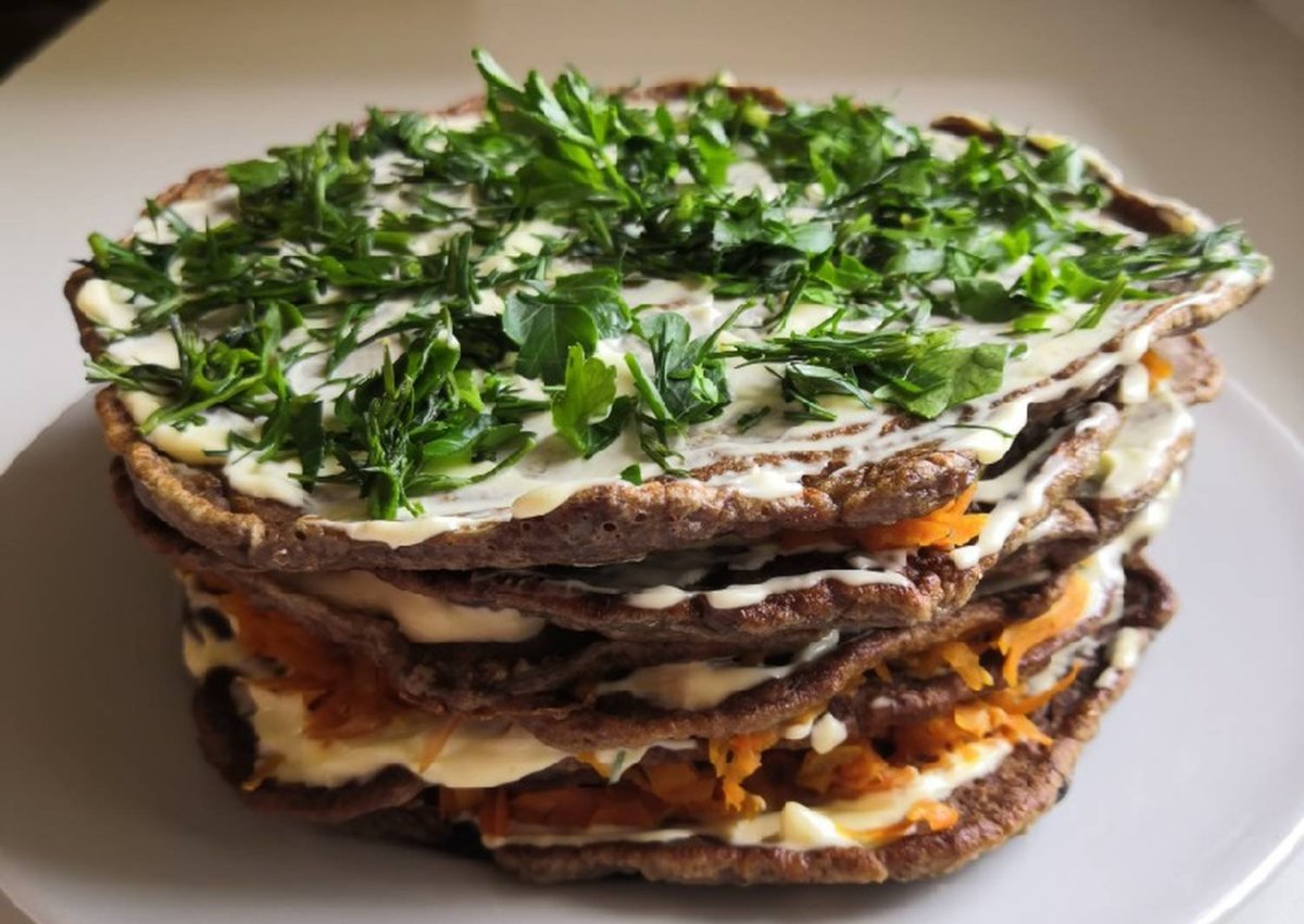 Печеночный торт закусочный
