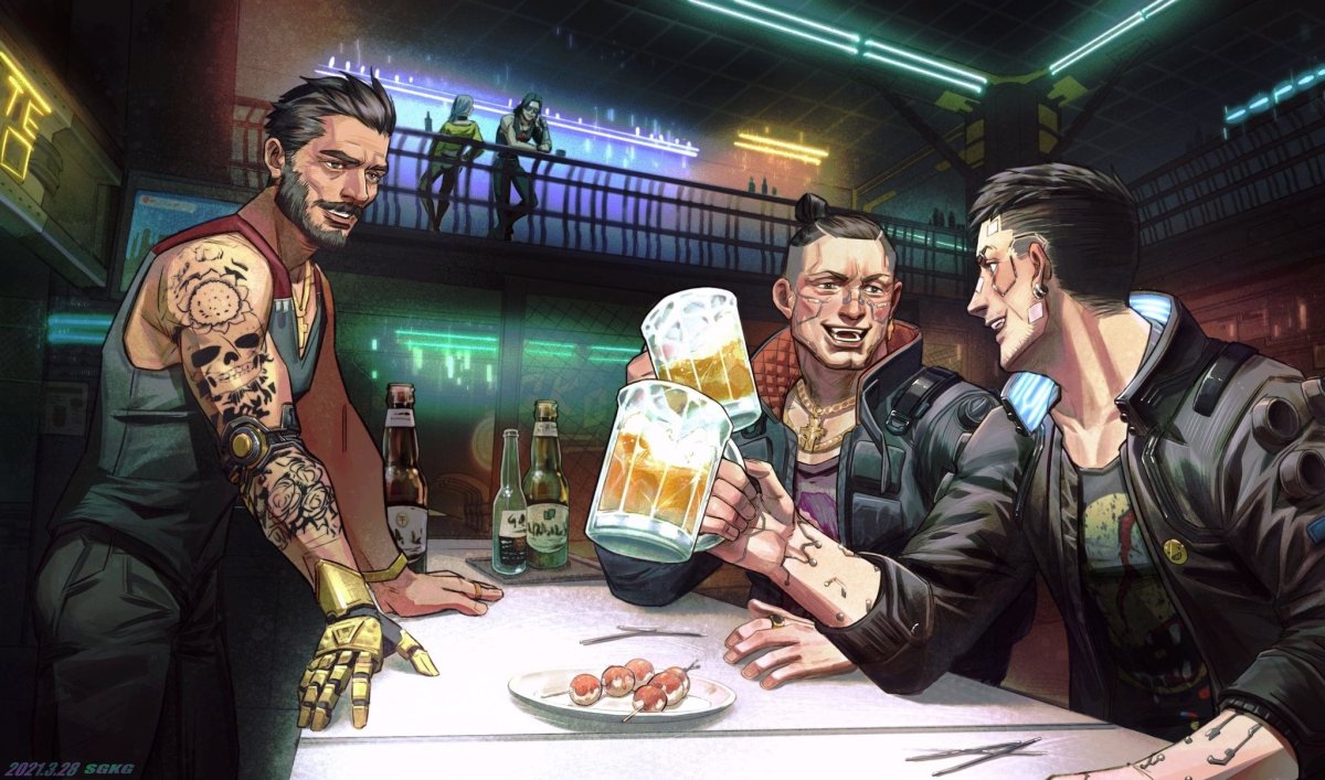 Cyberpunk 2077 v and Johnny