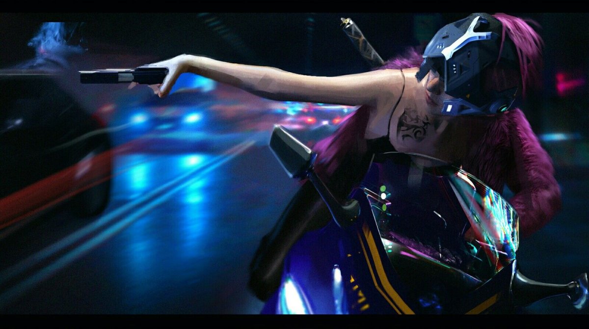Мотоциклы Cyberpunk 2077 неон