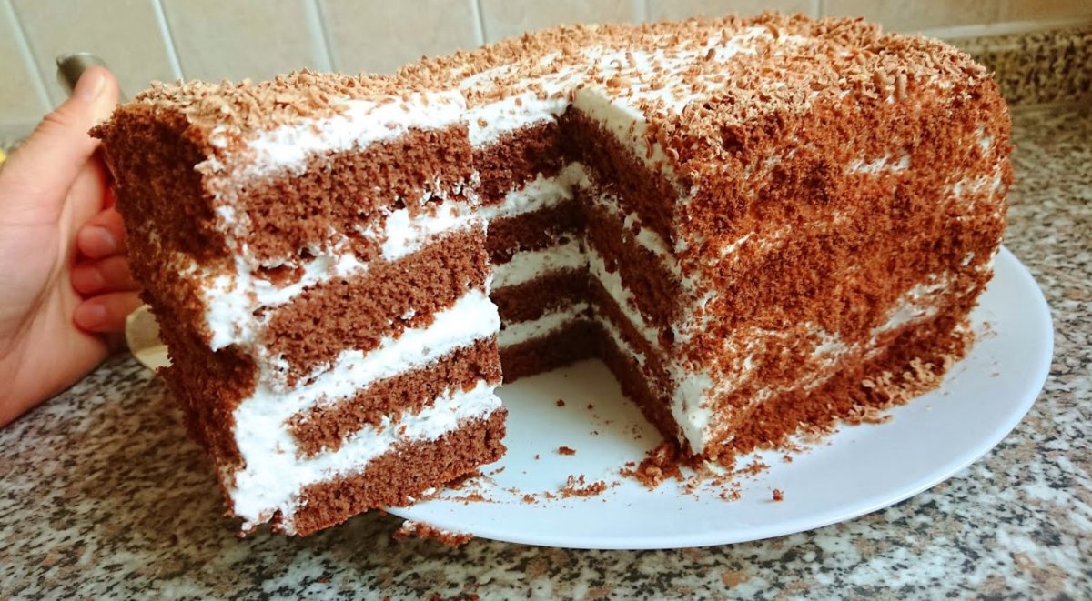 Медовый торт без выпечки коржей