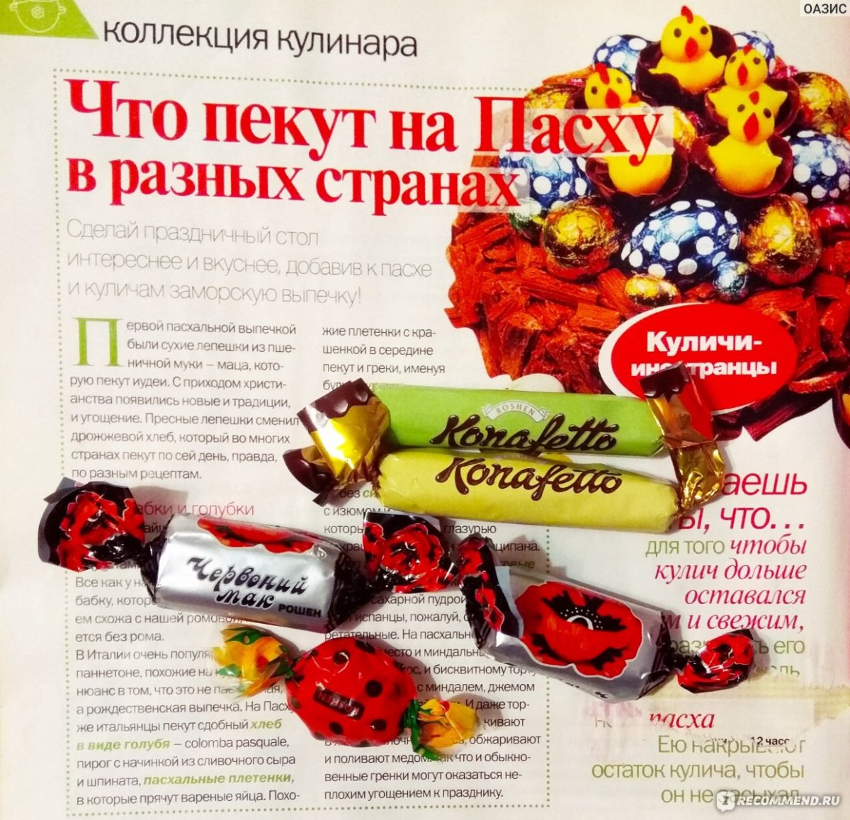 Вафельные конфеты Рошен