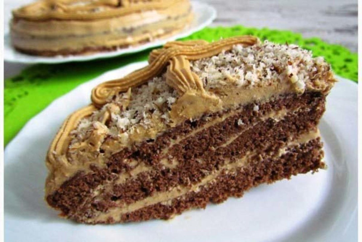Торт с коржами и сгущенкой