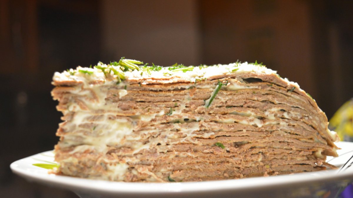 Тортик из печени куриной