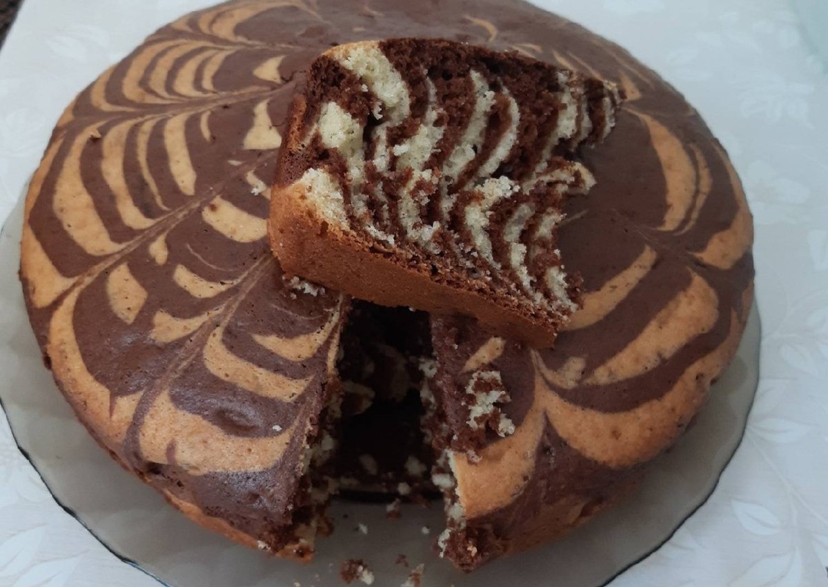 Кекс пирог Зебра