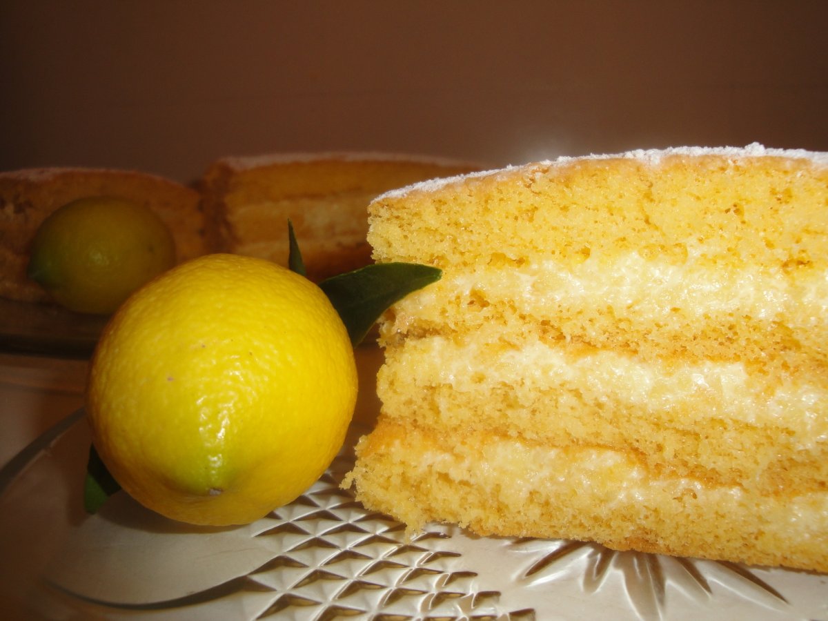 Лимонная начинка для торта бисквитного