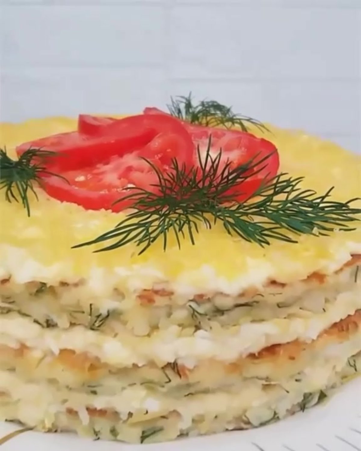 Закусочный торт из цукини