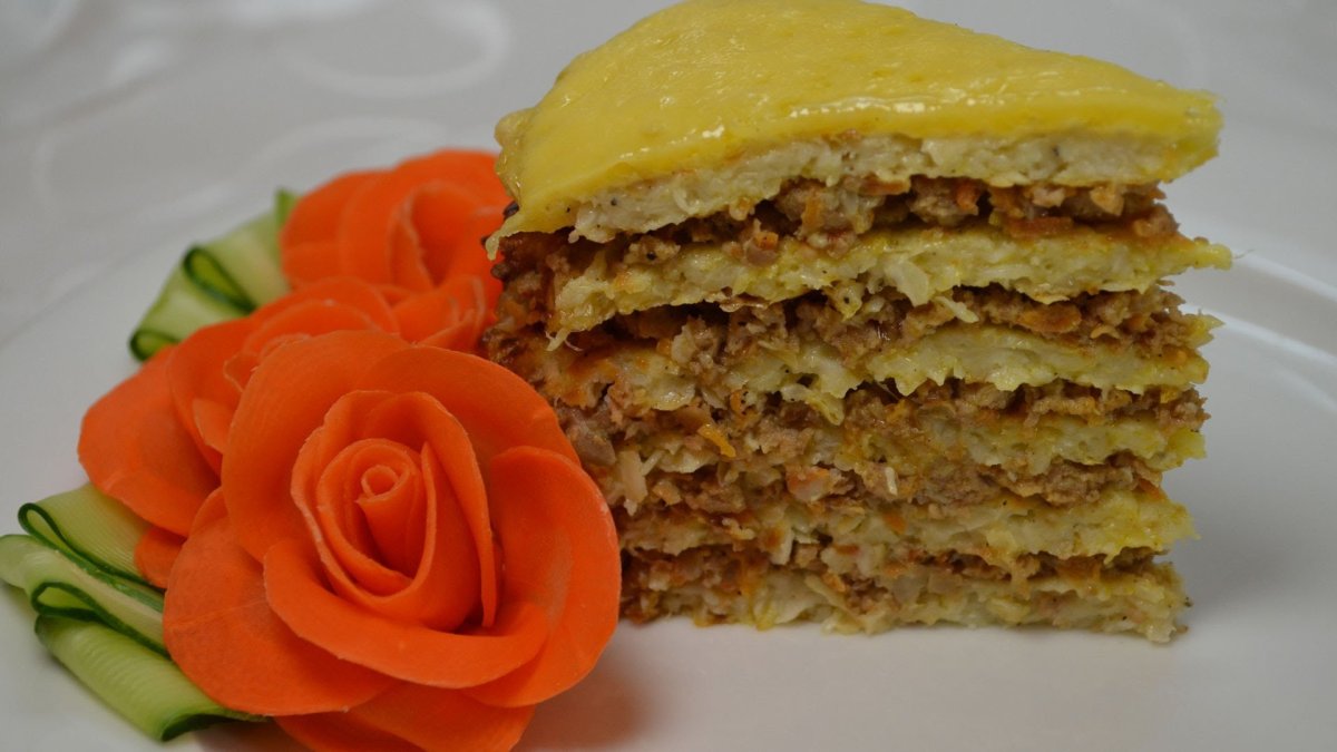 Белковый торт из куриной грудки