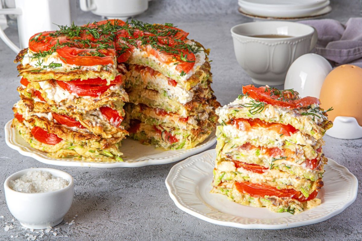Блинный закусочный торт
