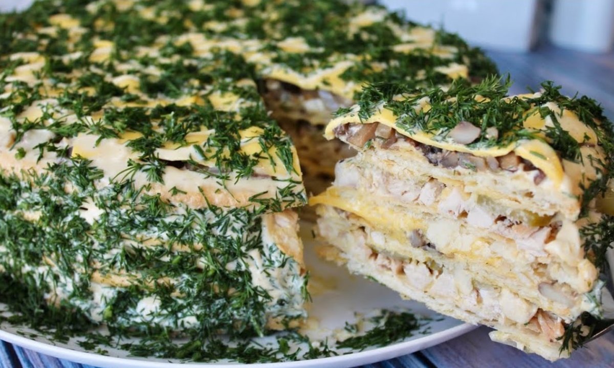 Овощной торт из капусты